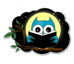 Cute Owl Fukuro sticker #11235648