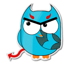 Cute Owl Fukuro sticker #11235649