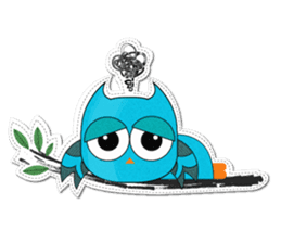 Cute Owl Fukuro sticker #11235650