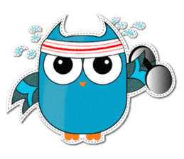 Cute Owl Fukuro sticker #11235651