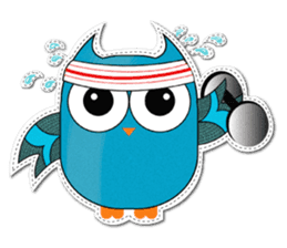 Cute Owl Fukuro sticker #11235651