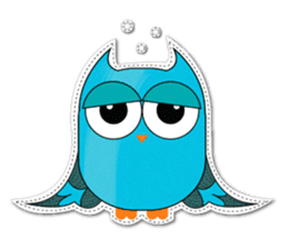 Cute Owl Fukuro sticker #11235652