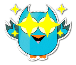 Cute Owl Fukuro sticker #11235653