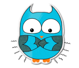 Cute Owl Fukuro sticker #11235654
