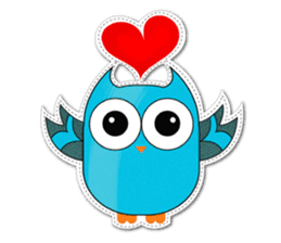 Cute Owl Fukuro sticker #11235655