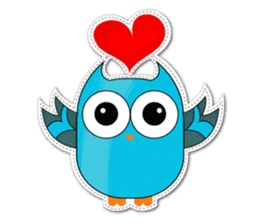 Cute Owl Fukuro sticker #11235655