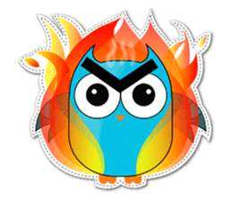 Cute Owl Fukuro sticker #11235656