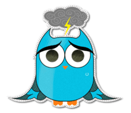 Cute Owl Fukuro sticker #11235657