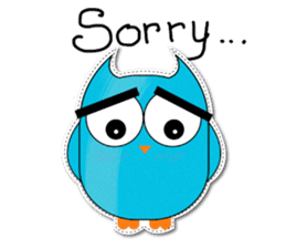 Cute Owl Fukuro sticker #11235659