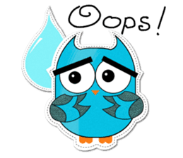 Cute Owl Fukuro sticker #11235661