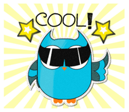 Cute Owl Fukuro sticker #11235662