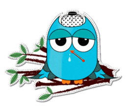 Cute Owl Fukuro sticker #11235663