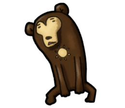 The Sun bear(No Lines) sticker #11236606