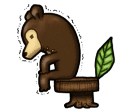 The Sun bear(No Lines) sticker #11236631
