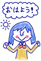 girls&cat sticker #11238477