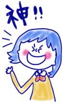 girls&cat sticker #11238483