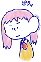 girls&cat sticker #11238486