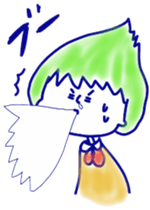 girls&cat sticker #11238490