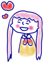 girls&cat sticker #11238499