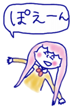 girls&cat sticker #11238504