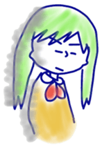 girls&cat sticker #11238510