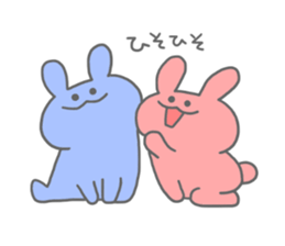 rainbow rabbits sticker #11239235