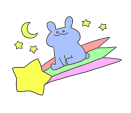 rainbow rabbits sticker #11239241