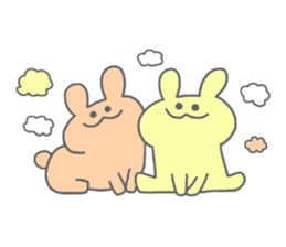 rainbow rabbits sticker #11239255