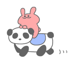 rainbow rabbits sticker #11239259