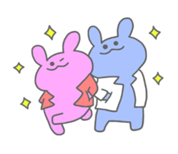 rainbow rabbits sticker #11239260