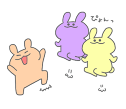 rainbow rabbits sticker #11239264