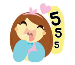 Pretty Cute Girl V.2 sticker #11240196