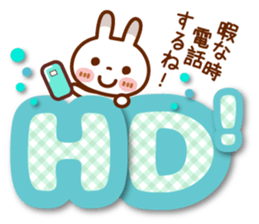Spots rabbit [big letter] abbreviation sticker #11241041