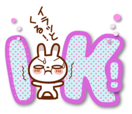 Spots rabbit [big letter] abbreviation sticker #11241045