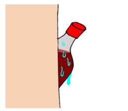 Grilled meat sauce sticker #11241521