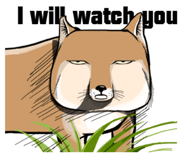 Orange comic-Tibetan Fox's true feelings sticker #11242079