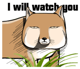 Orange comic-Tibetan Fox's true feelings sticker #11242079