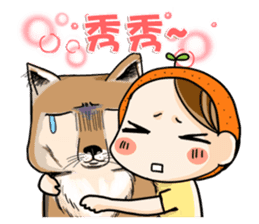 Orange comic-Tibetan Fox's true feelings sticker #11242080