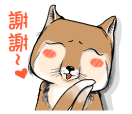 Orange comic-Tibetan Fox's true feelings sticker #11242082