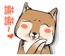 Orange comic-Tibetan Fox's true feelings sticker #11242082