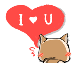 Orange comic-Tibetan Fox's true feelings sticker #11242084