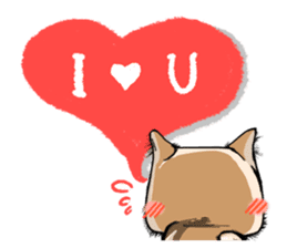 Orange comic-Tibetan Fox's true feelings sticker #11242084