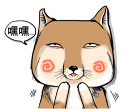 Orange comic-Tibetan Fox's true feelings sticker #11242086