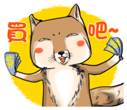 Orange comic-Tibetan Fox's true feelings sticker #11242088