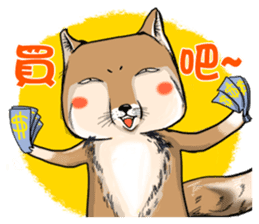 Orange comic-Tibetan Fox's true feelings sticker #11242088