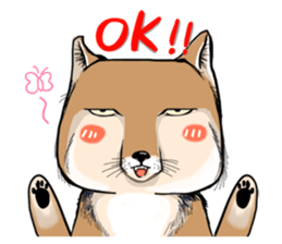 Orange comic-Tibetan Fox's true feelings sticker #11242090