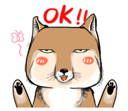 Orange comic-Tibetan Fox's true feelings sticker #11242090