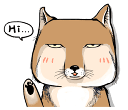 Orange comic-Tibetan Fox's true feelings sticker #11242092