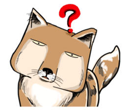 Orange comic-Tibetan Fox's true feelings sticker #11242095