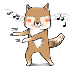 Orange comic-Tibetan Fox's true feelings sticker #11242097